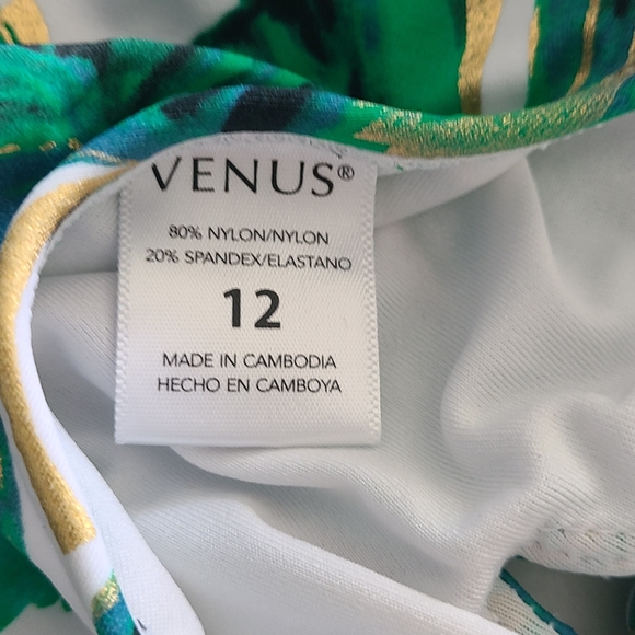 SOLD. LIKE NEW! Venus Lace Up "Palm Island" Plunge One Piece! - Picture 6 of 7